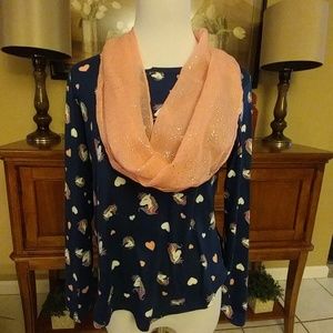 Children's Blouse with attached scarf